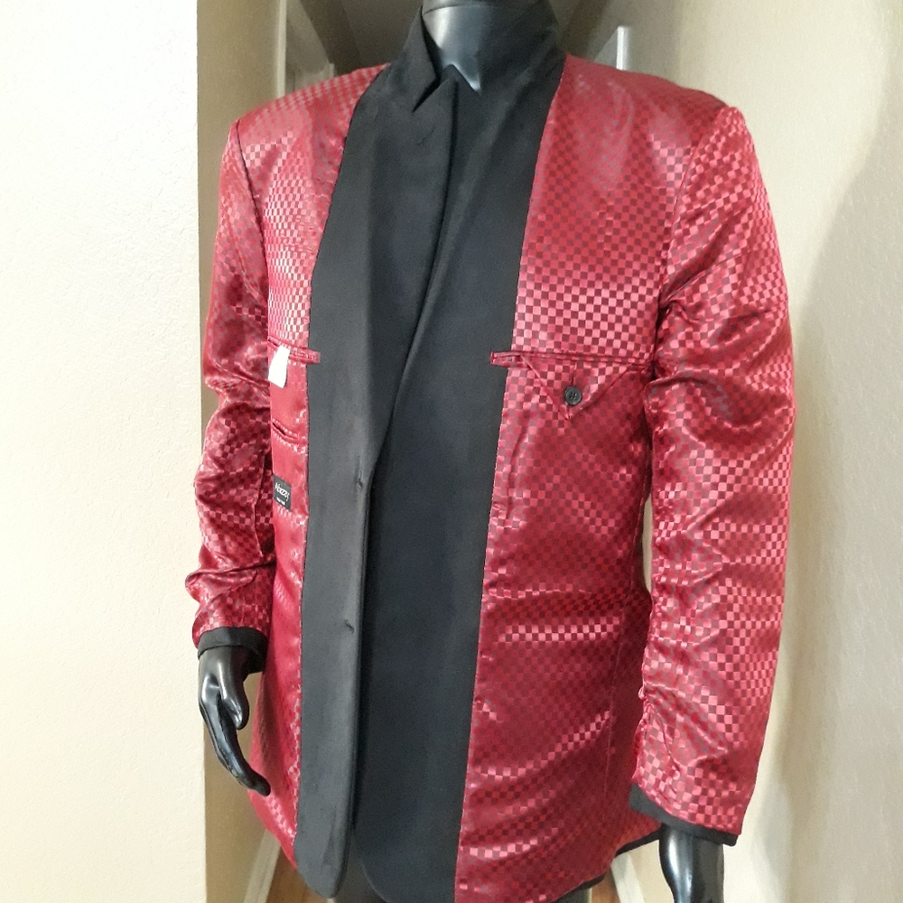 Afazzy New York Black Ultra Suede Suit coat